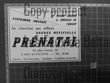 AGENCE PRENATAL LANDAUS POUSSETTES  ENFANT  CARCASSONNE  publicité 1961 