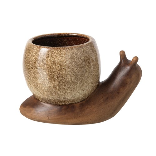 Cache pot escargot grès - escargot, en