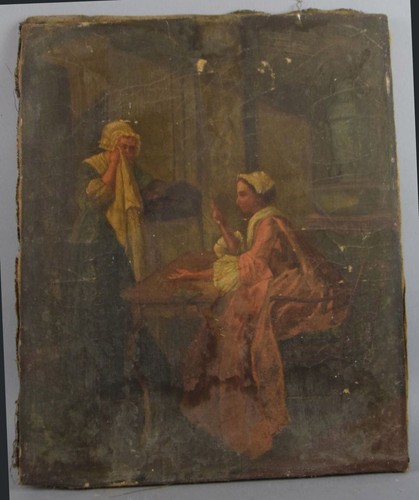 Tableau ancien scène - tableau, de