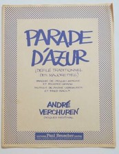 Partition vintage sheet music ANDRE VERCHUREN : Parade d'Azur * 60's Accordéon