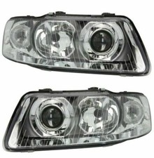2X PHARE AVANT GAUCHE+DROITE ÉLECTRIQUE CHROME H7 H1 POUR AUDI A3 8L1 00-03