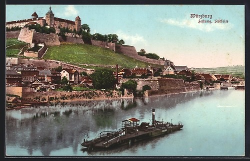 Carte postale würzburg vue - carte,