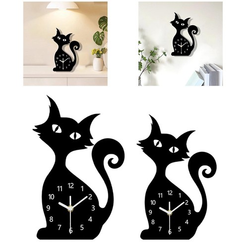Horloge murale chat