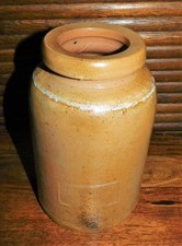 RARE ANCIEN BOCAL DE CONSERVE EN GRES 1L5 XIX/XXème KRUMEICHS CONSERVENKRUG DRGM