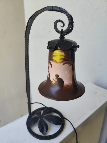 Lampe art nouveau - lampe, fer