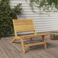 Chaise de Jardin Bois de Teck Solide Siège de Terrasse Balcon Patio vidaXL