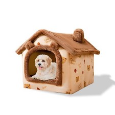 Lit De Grotte pour Chat et Chien Igloo en Chaud Maison Pliable et Confortable...