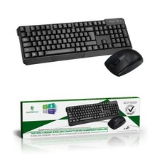 Kit Clavier Souris sans Fil Wifi pour Ordinateur PC Bureau Fiche Et Play Numéros