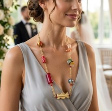 Collier Doré Multicolore -