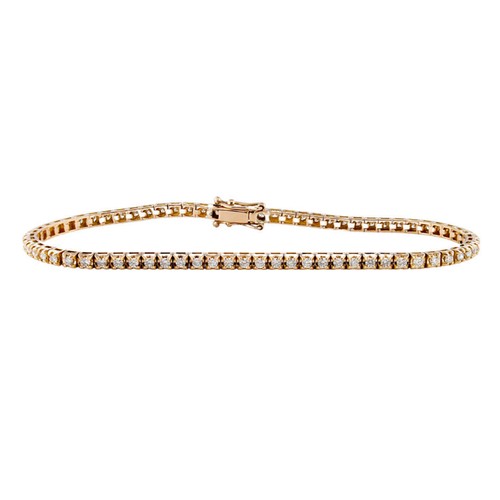 Bracelet tennis rose kt - rose, 18