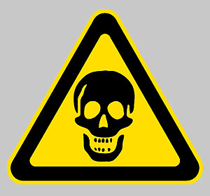 Panneau danger tete mort - tete,