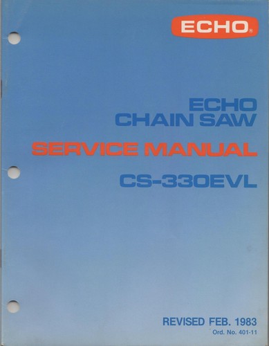 Echo chain saw service manual - chain,