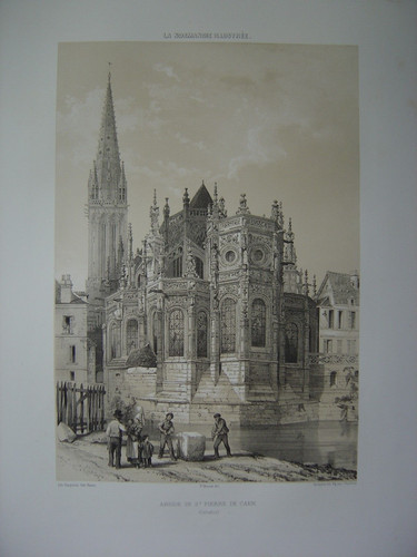 Grande lithographie abside - lithographie, de
