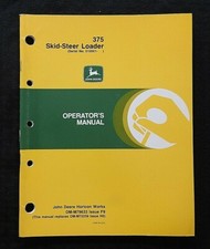 John Deere 375 Mini Chargeur Tracteur Opérateurs Manuel Série #010001 & Up