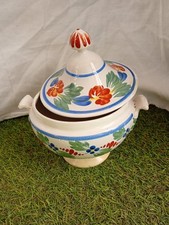 ANCIEN BOL A BOUILLON  19 EME FAIENCE DE L'EST LUNEVILLE FRENCH ANTIQUE