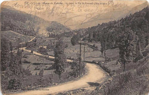 Cpa route castelet - route,