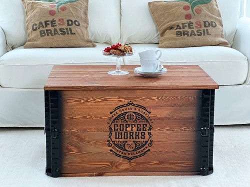 Coffre table basse - basse, bois
