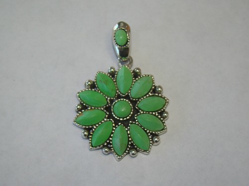 Sterling silver green - silver, 1