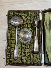 Nécessaire à thé Argent Massif  Minerve 1er Titre, Argenterie Henri Soufflot.