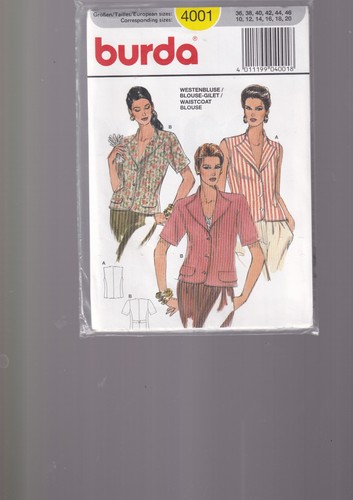 Patron burda 4001 blouse - patron,