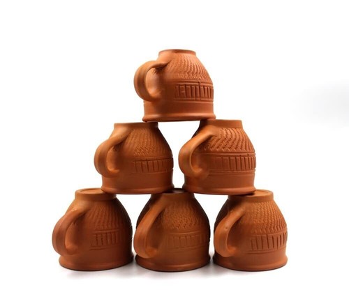 Tasses thé terre - en, cuite