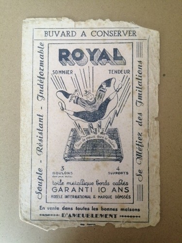Ancien buvard publicitaire - ancien,