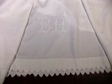 Drap ancie lin double feston