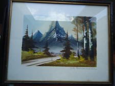 tableau encadré d'un paysage