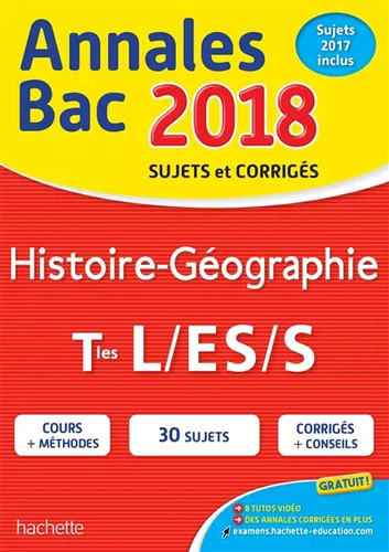 Annales bac 2018 histoire géo - bac,
