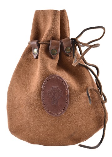 Sac cuir médiéval avec - cuir,