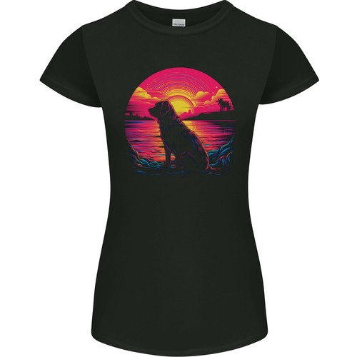 Retrowave golden retriever - golden,