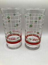 COCA-COLA - Lot 2 Verres Coca Cola Collector Noel CHRISTMAS HOLLY BERRIES - Neuf