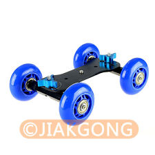 4 wheel DSLR Camera Video Desktop Slider Rail Track Stabilizer Slider Dolly Car