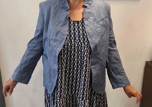 Veste neuve cuir froissé - neuve, en