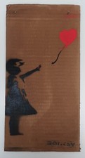 Pochoir Street Art Dismaland Banksy Little Girl and Heart 18x34cm
