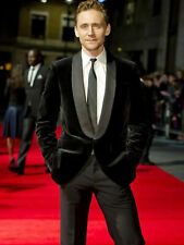 Noir Hommes Fumer Vestes Blazer Shwal Mariage Marié Designer Soirée Manteaux