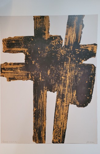 Affiche pierre soulages - pierre,