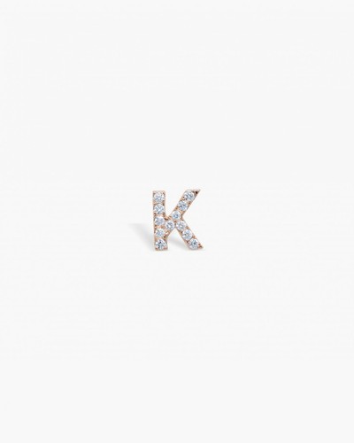 Véritable diamant initiale - véritable, k