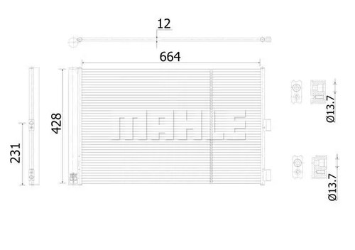 Condenseur climatisation ac - de,