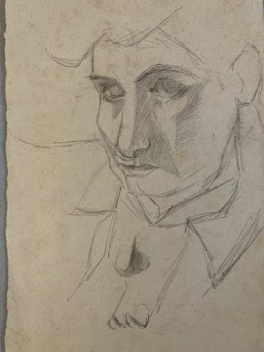 Dessin ancien cubiste mine - ancien,