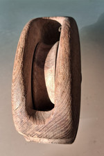 POULIE DE BATEAU EN BOIS VINTAGE 1 REA VIEUX GREEMENT