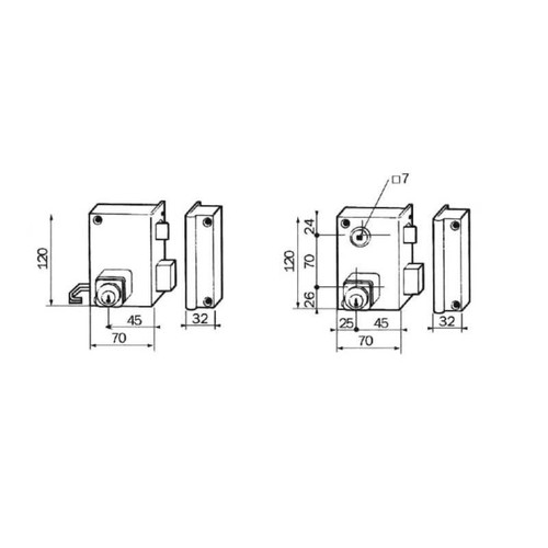 Serrure monopoint applique - serrure,