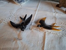 2 Hirondelles en céramique à