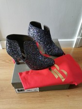 bottines PATRICIA BLANCHET  Modèle FIFTY FIVE BLEU MARINE À PAILLETTES 35