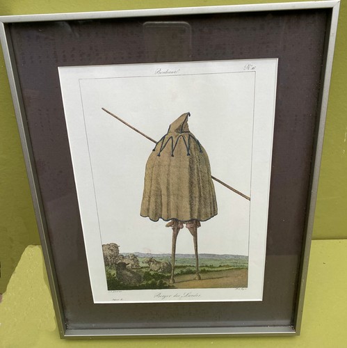 Berger des landes gravure - berger,