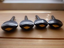 Ébène Violon Chevilles Avec Laiton Incrustation, 4 Pièces, Suisse Style, 4/4