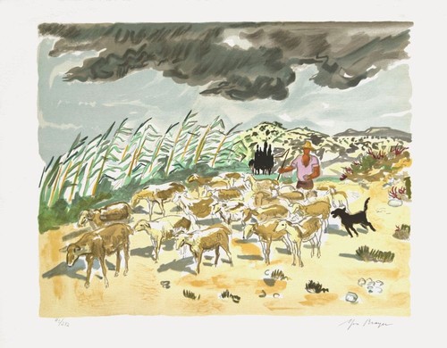 Yves brayer lithographie - yves,