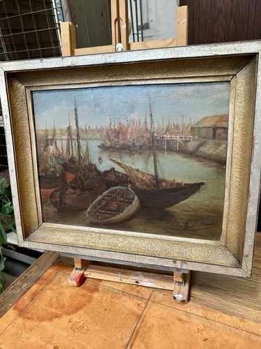 Tableau huile sur - sur, marine