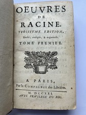 OEUVRES DE RACINE 1721