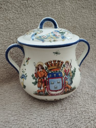 Bonbonniere faience gien decor - faience,